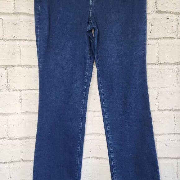 NYDJ Womens Blue Denim Lift X Tuck Marilyn Straight Jeans Medium Wash Size 14 - Picture 3 of 12